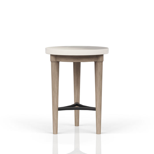 Citrus Heights - Chairside Table With Cement Top - Sand