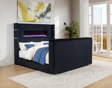 Load image into Gallery viewer, Tisdall Wingback TV Bed with Flame Visualizer - Ego Home Furniture
