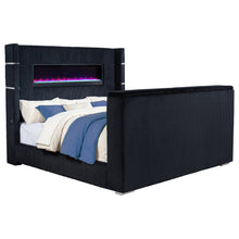 Load image into Gallery viewer, Tisdall Wingback TV Bed with Flame Visualizer - Ego Home Furniture
