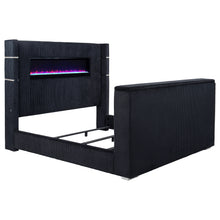 Load image into Gallery viewer, Tisdall Wingback TV Bed with Flame Visualizer - Ego Home Furniture
