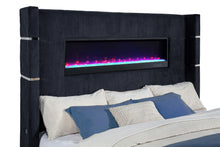 Load image into Gallery viewer, Tisdall Wingback TV Bed with Flame Visualizer - Ego Home Furniture
