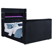 Load image into Gallery viewer, Tisdall Wingback TV Bed with Flame Visualizer - Ego Home Furniture
