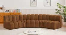 Load image into Gallery viewer, Arc - Velvet 5 Piece U-Shaped Modular Sofa - Saddle
