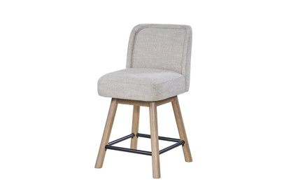 Pagosa - Counter Height Swivel Stool (Set of 2) - English Knotty Oak / Gray