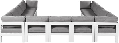 Nizuc - Outdoor Patio 13 Piece Modular Sectional With White Frame