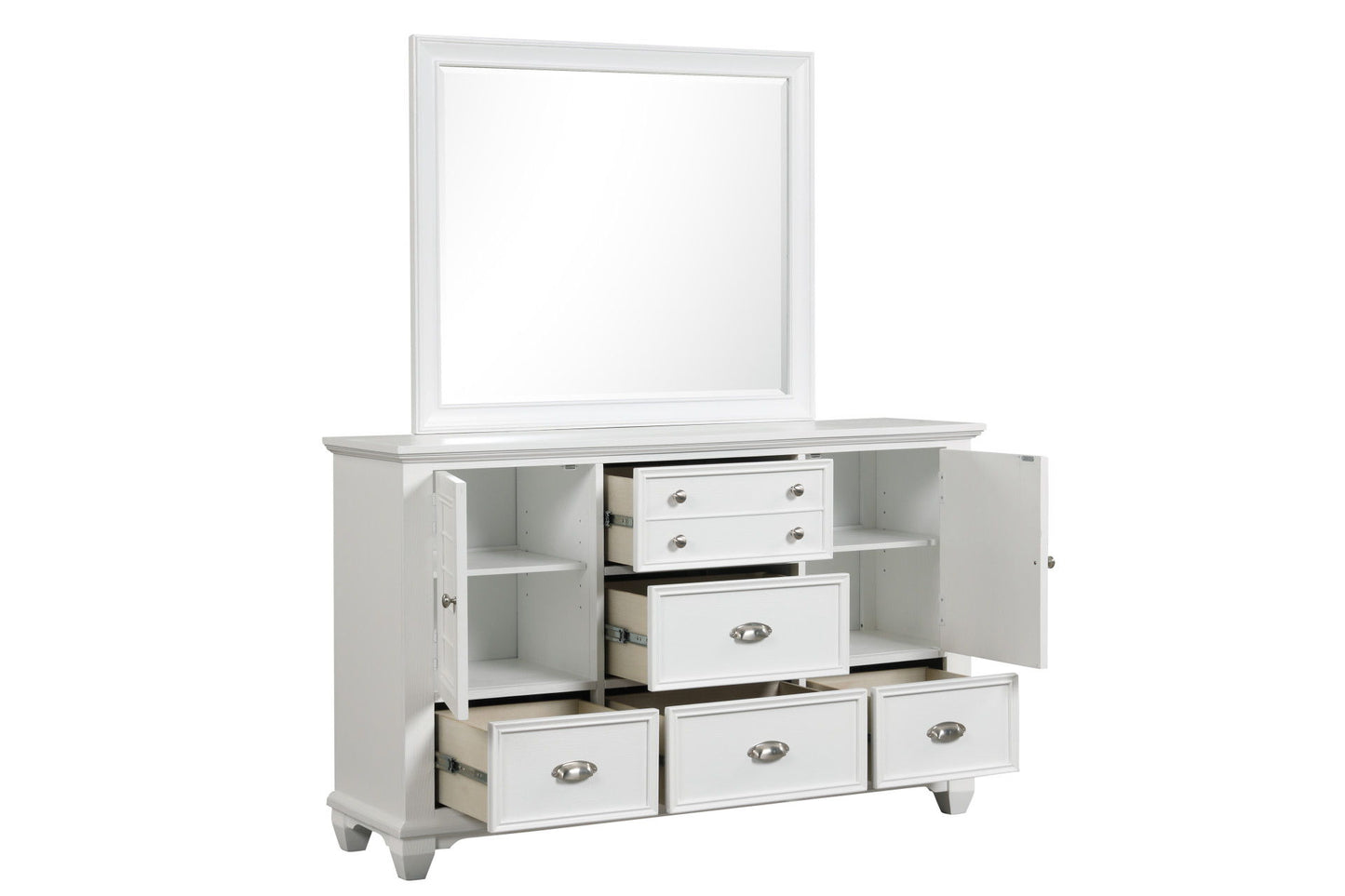 Jamestown - Landscape Mirror - White