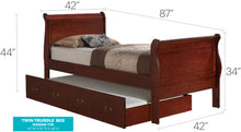 Load image into Gallery viewer, Elegant Trundle Bed With Timeless Charm
