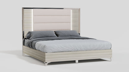 Zambrano - Queen Bed Footboard, Side Rails And Slats - White