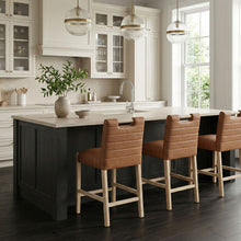 Load image into Gallery viewer, Aimee - Counter Stool - Light Brown Legs

