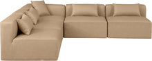 Load image into Gallery viewer, Cube - 5 Piece Modular Corner Armless Sectional - Tan
