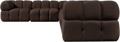 Orin - L-Shaped Velvet 6 Piece Modular Sectional