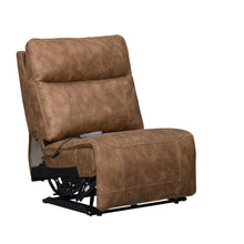 Load image into Gallery viewer, Kyra - Armless Recliner With Power Headrest, Footrest, Massage, Heat - Saddle

