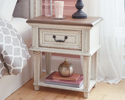 Realyn - One Drawer Night Stand - Chipped White