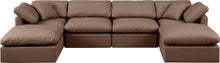 Load image into Gallery viewer, Indulge - Faux Leather 6 Piece Modular Double Chaise Sectional
