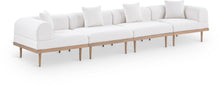 Load image into Gallery viewer, Laguna - 4 Piece Resilient Water Resistant Fabric 142" Upholstered Outdoor Patio Modular Sofa
