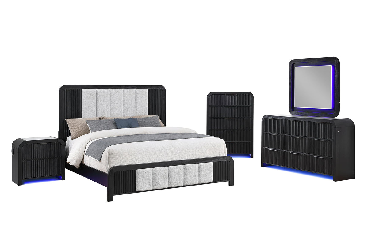 Beckett - King Upholstered Bed - Black
