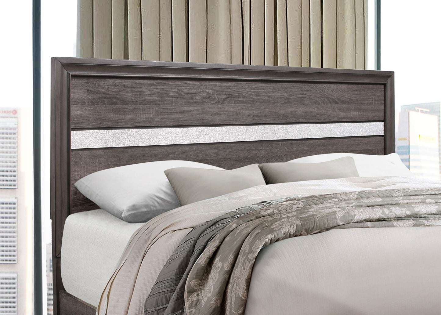 Seville - King Bed Headboard And Footboard - Gray