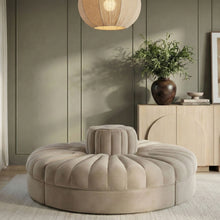 Load image into Gallery viewer, Rummi - Round Velvet Performance Fabric Upholstered 4 Piece Modular Sofa
