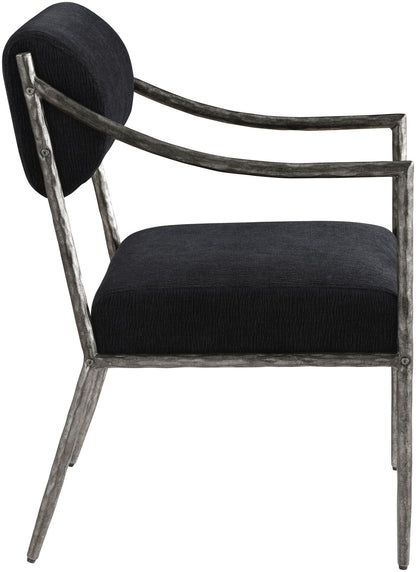 Bastille - Upholstered Dining Arm Chair (Set of 2) - Silver Frame