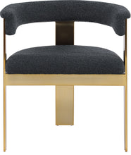 Load image into Gallery viewer, Romeo - Boucle Dining Chair With Gold Base (Set of 2)
