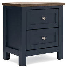 Load image into Gallery viewer, Landocken - Two Drawer Night Stand - Brown / Blue
