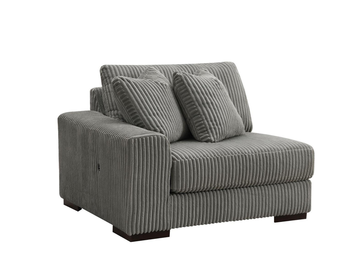 U243 - Left Chair With USB-C Charger - Gray