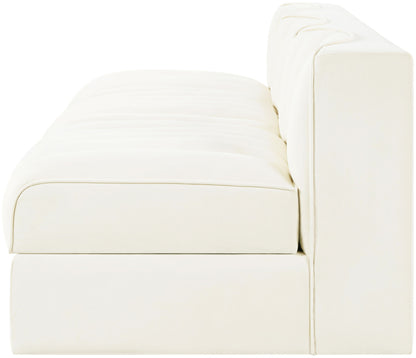 Rummi - Velvet Performance Fabric Upholstered 3 Piece Modular Armless Sofa
