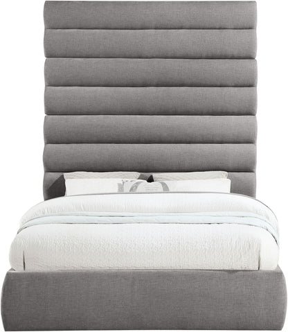 Adam - Chenille Fabric Bed With 89" Headboard