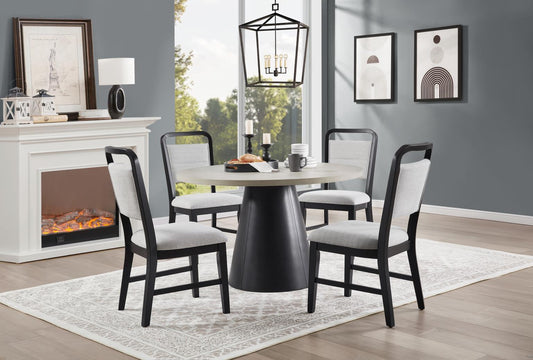 D178 - 5 Piece Dining Room Set (Table, 4 Side Chairs) - Black Ivory