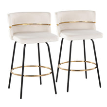 Load image into Gallery viewer, Cinch - Contemporary Fixed Height Counter Stool With Swivel &amp; Round Footrest (Set of 2)
