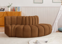 Load image into Gallery viewer, Arc - Velvet 3 Piece Modular Sofa - Saddle
