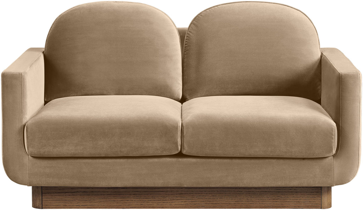 Diviento - Velvet Performance Fabric Upholstered Loveseat