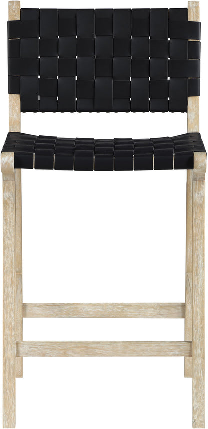 Entwine - Vegan Leather Upholstered Counter Stool - Painted Natural