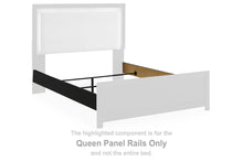 Load image into Gallery viewer, Maeling - Queen Panel Rails - Black
