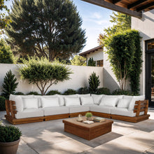 Load image into Gallery viewer, Mirella - 6 Piece Water Resistant Fabric Upholstered Outdoor Patio Modular Sectional
