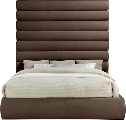 Adam - Chenille Fabric Bed With 89" Headboard
