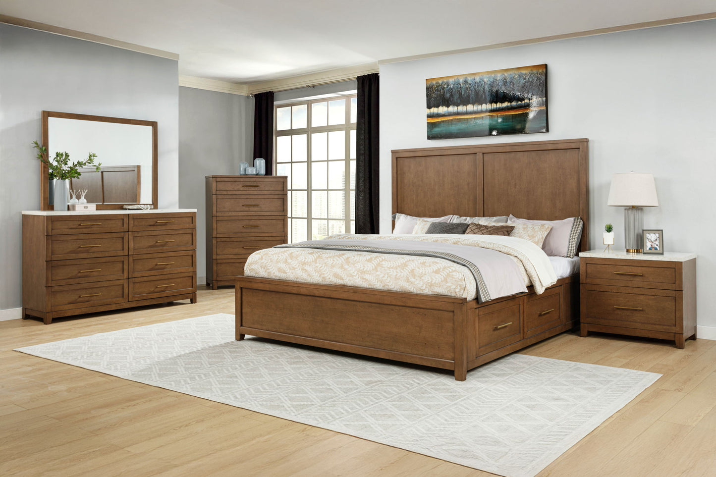 Devonshire - 6/0 California King Storage Side Rails - Cognac