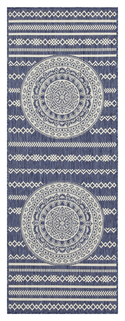 Sunshine - 5'3" X 7'3" Indoor, Outdoor Area Rug - Blue - Polypropylene