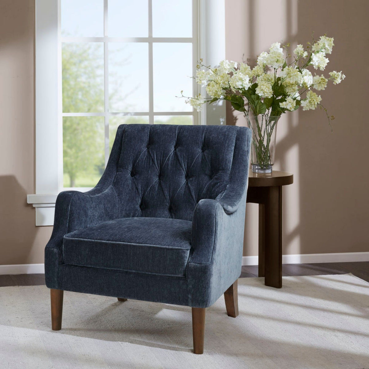 Button Tufted Accent Chair Vintage Style - Ego Home Furniture
