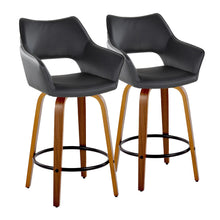 Load image into Gallery viewer, Mustang - Contemporary Fixed Height Counter Stool With Swivel With Round Footrest (Set of 2)
