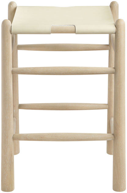 Santos - Backless Counter Stool With Stained Natural Base