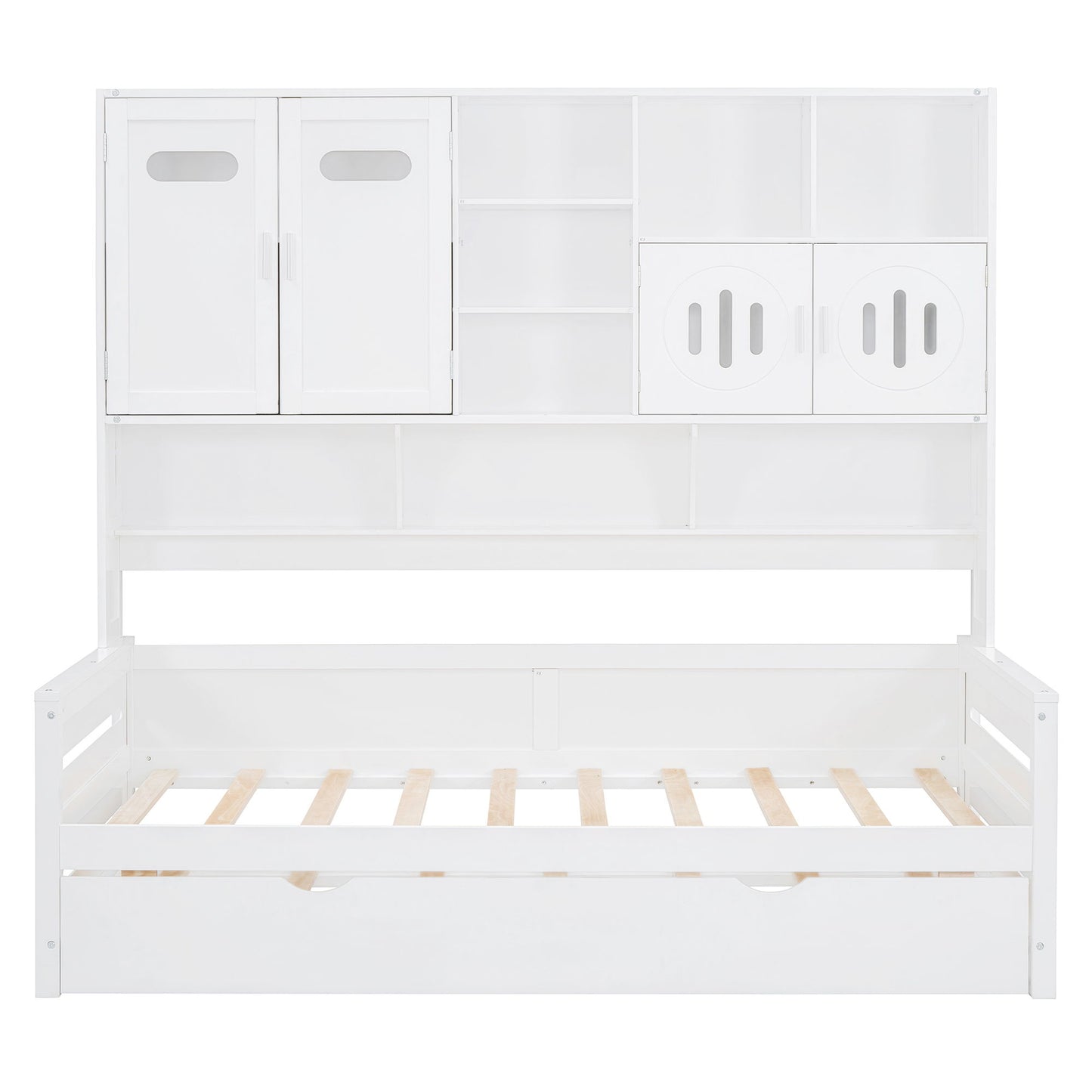 Daybed & All-In-One Cabinet And Shelf