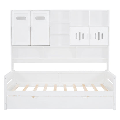 Daybed & All-In-One Cabinet And Shelf