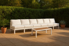 Load image into Gallery viewer, Nizuc - Outdoor Patio 6 Seat Armless Modular Sofa With White Frame

