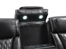 Load image into Gallery viewer, U70 - Power Reclining Sofa With Power Headrest, Reading Light, Massage, Heat, Ambient Lighting - Black
