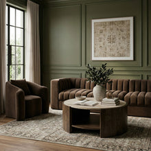 Load image into Gallery viewer, Solstice - Travertine And Mango Wood Table
