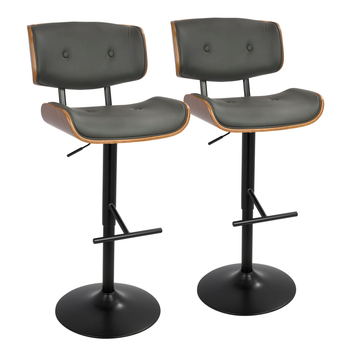 Lombardi - Mid Century Modern Adjustable Barstool - Ego Home Furniture