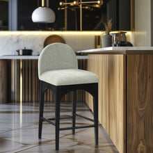 Load image into Gallery viewer, Waldorf - Chenille Stool With Black Legs
