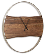 Load image into Gallery viewer, Panchali - Wall Clock - Brown / Silver Finish
