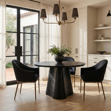 Load image into Gallery viewer, Ferro - Upholstered Dining Arm Chair With Brushed Gold Legs
